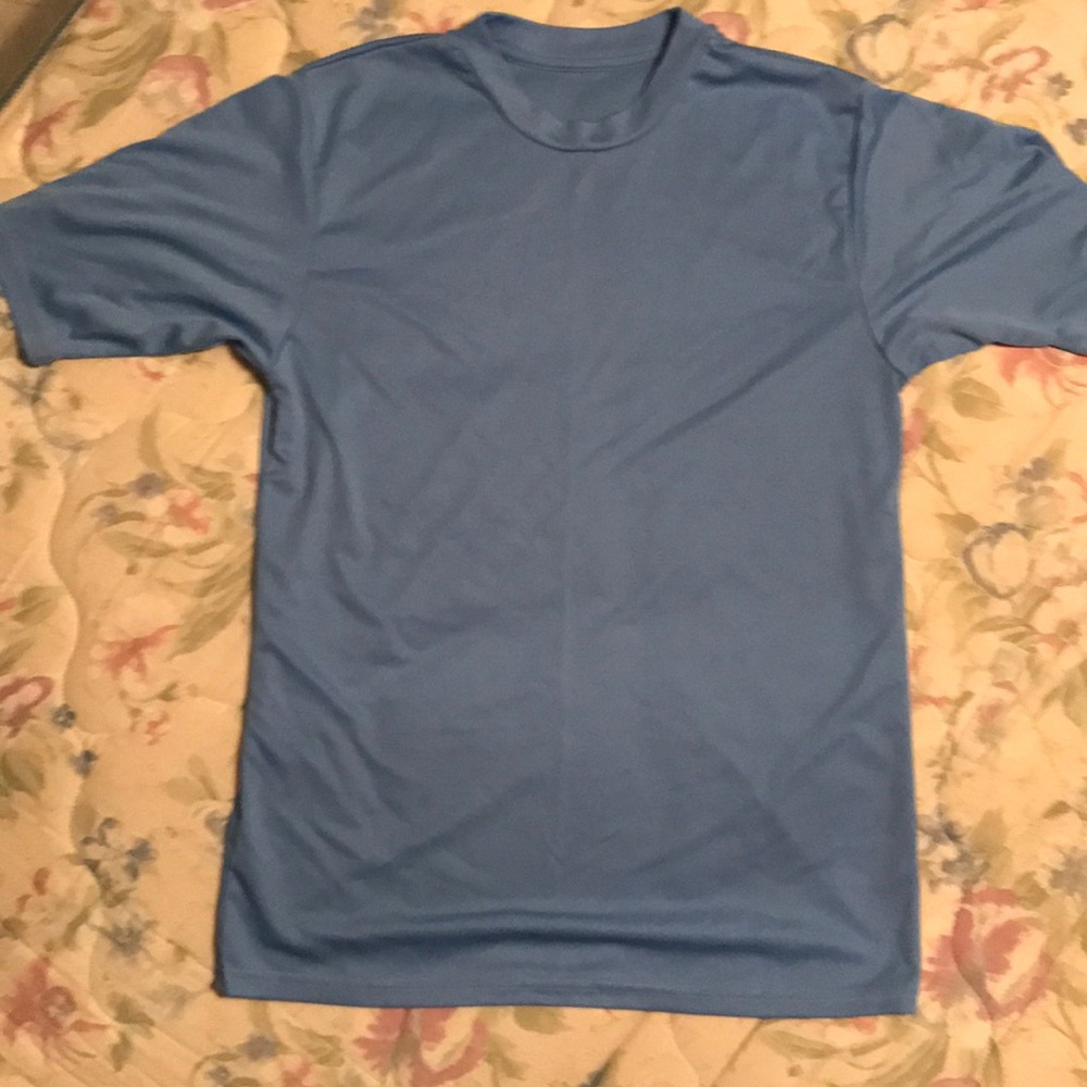 Plain blue silky shirt